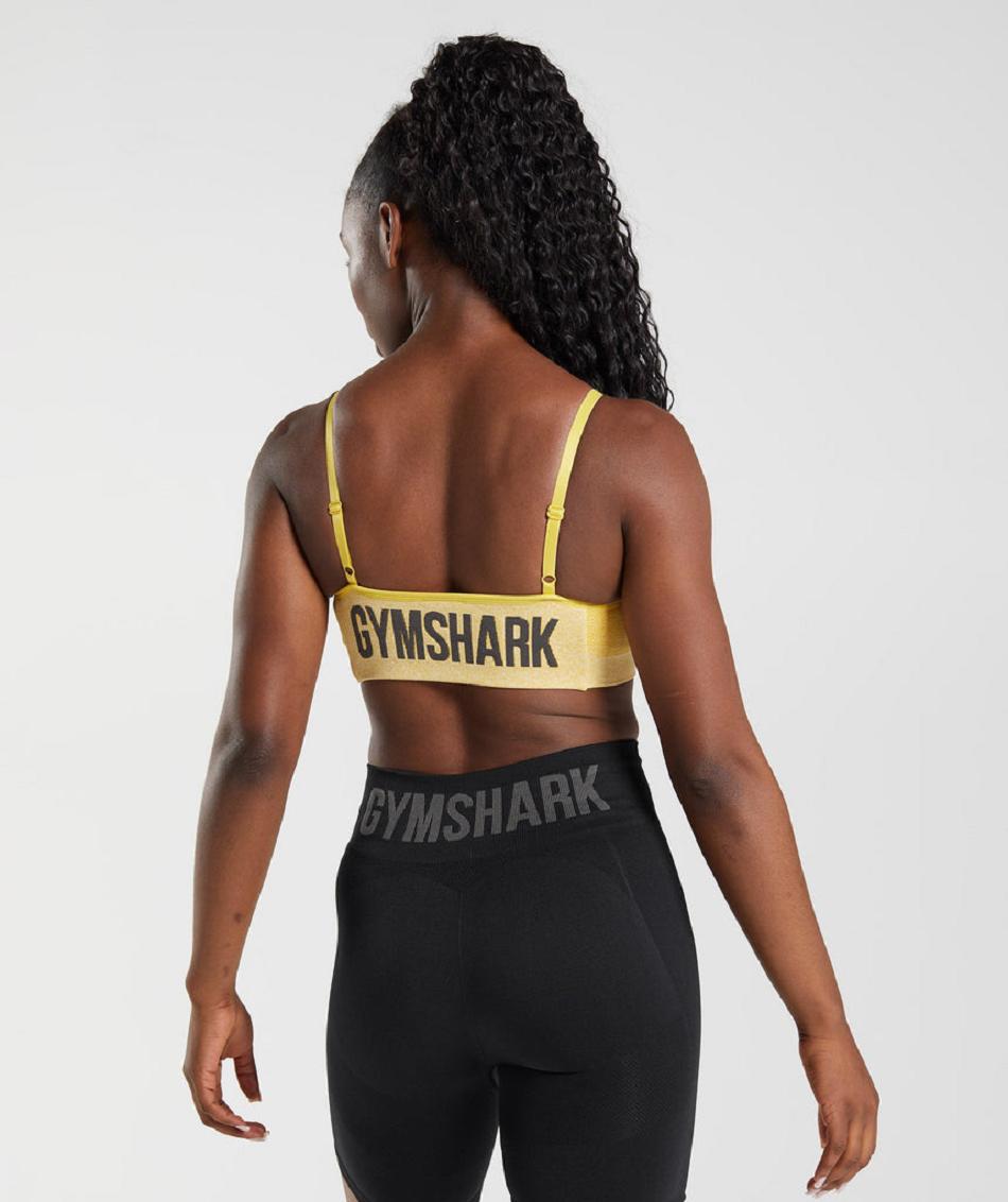 Gymshark Flex Strappy Ženske Sportski Grudnjak Žute Bijele | HR 3375OKI